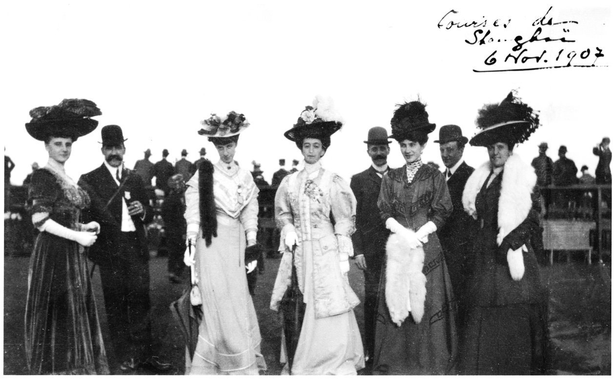 Wyścigi w Szanghaju, Chiny, 1907 autorstwa French Photographer