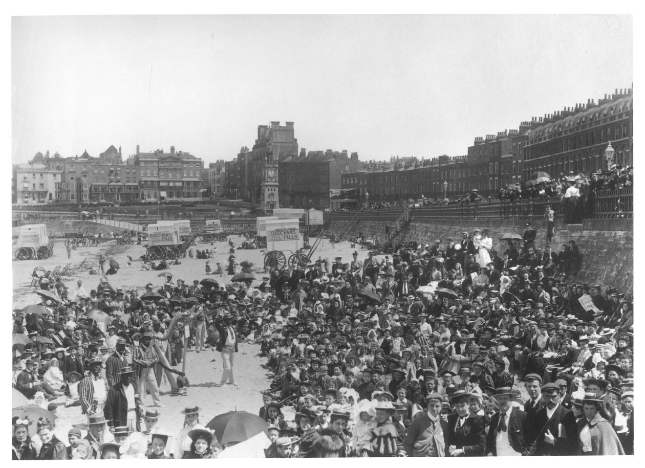 Śpiewacy na plaży w Margate, ok. 1900 autorstwa French Photographer