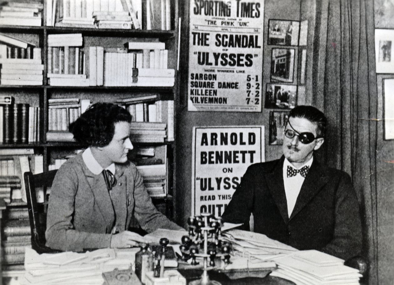 Sylvia Beach i James Joyce, ok. 1922 r. autorstwa French Photographer