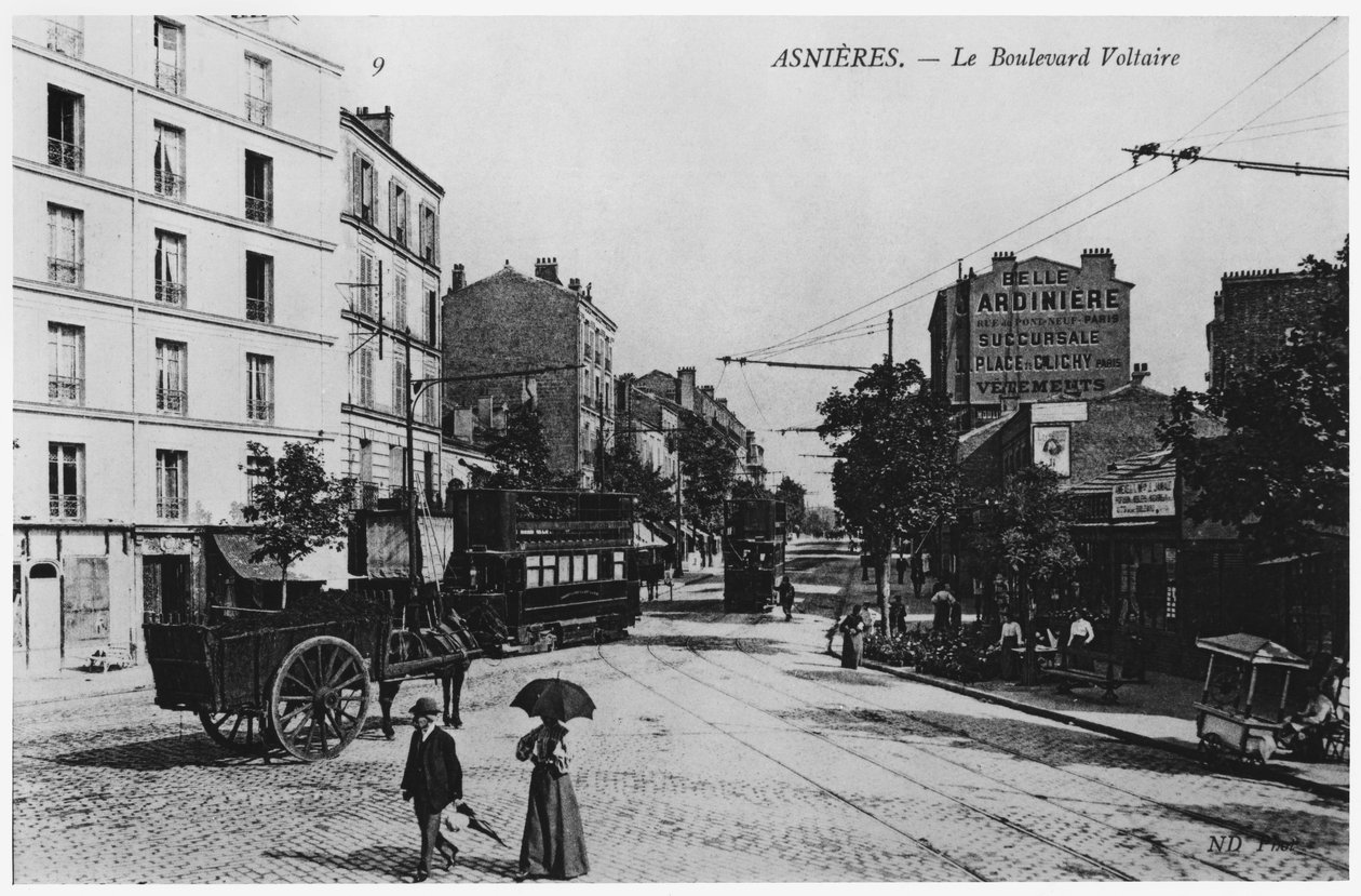 Widok Asnieres, Boulevard Voltaire, ok. 1900 autorstwa French Photographer