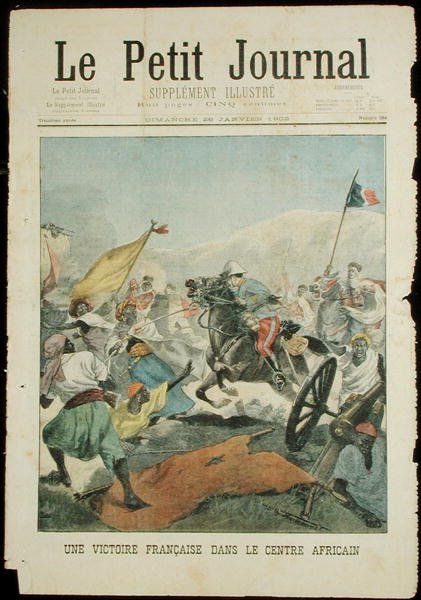 Francuskie zwycięstwo w Afryce Środkowej, z Le Petit Journal, 26 stycznia 1902 r. autorstwa French School