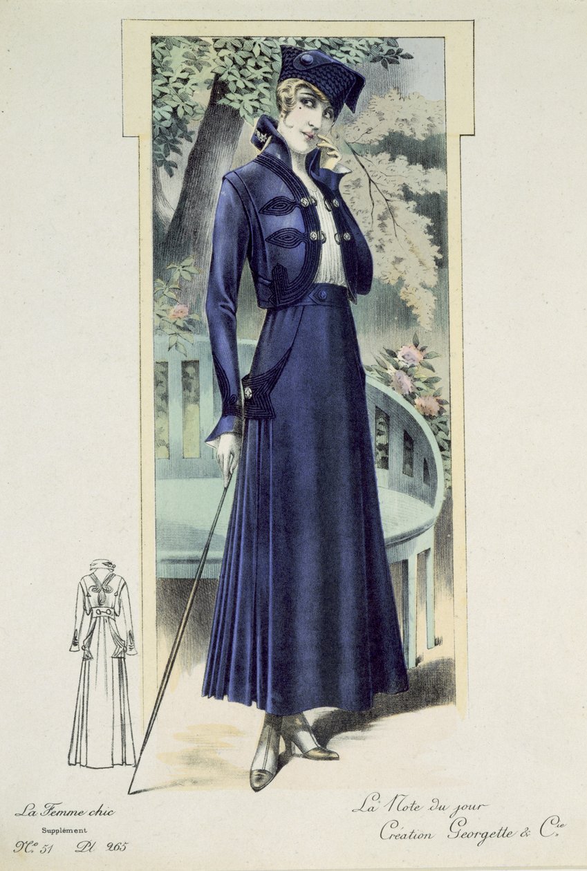 Modna francuska dama autorstwa French School
