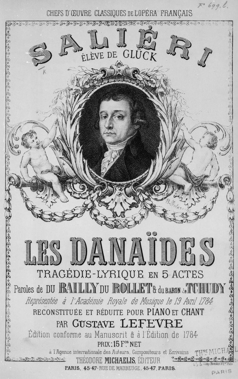 Reklama "Les Danaides", 19 kwietnia 1784 r. autorstwa French School