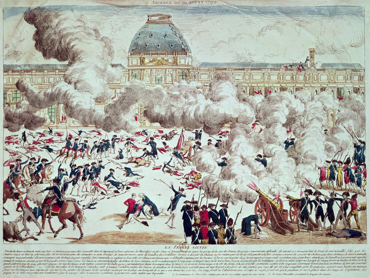 Atak na Tuileries, 10 sierpnia 1792 r. autorstwa French School