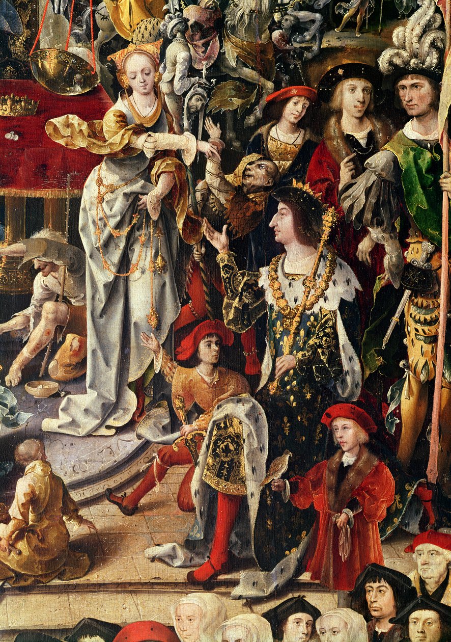 Au Juste Poids Veritable Balance (rzeczywista waga, prawdziwe wagi) 1518 (detal 219598) autorstwa French School