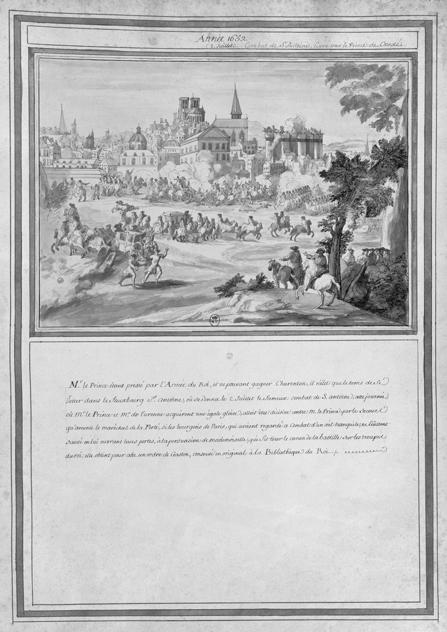 Bitwa pod Porte Sainte-Antoine, 2 lipca 1652 r. autorstwa French School