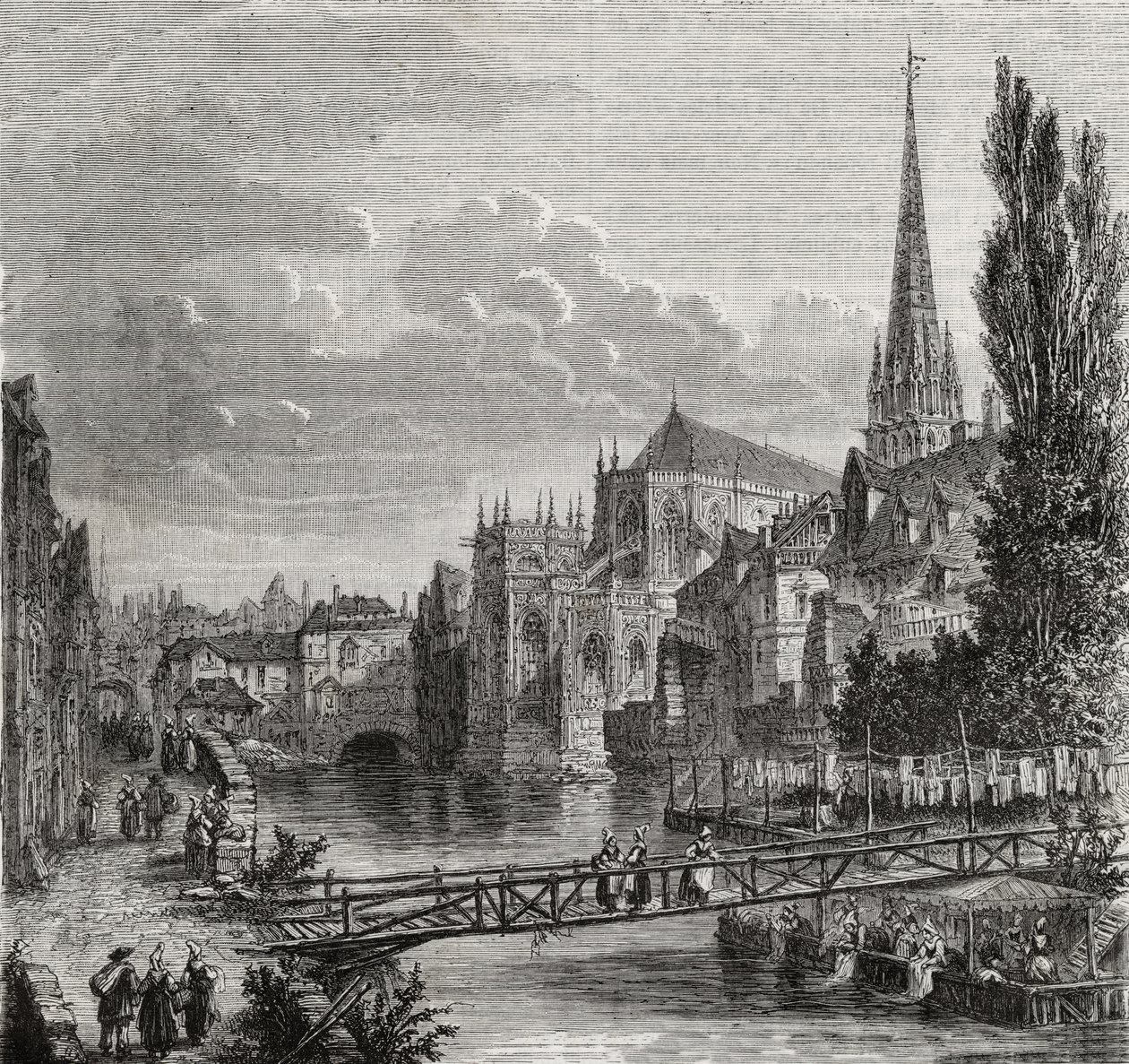 Caen w XVIII wieku autorstwa French School