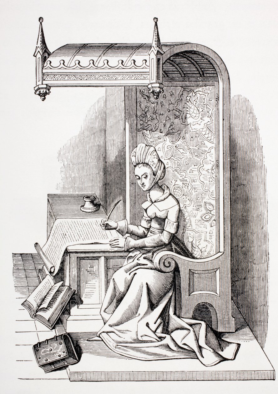 Krystyna de Pisan, 1873 autorstwa French School