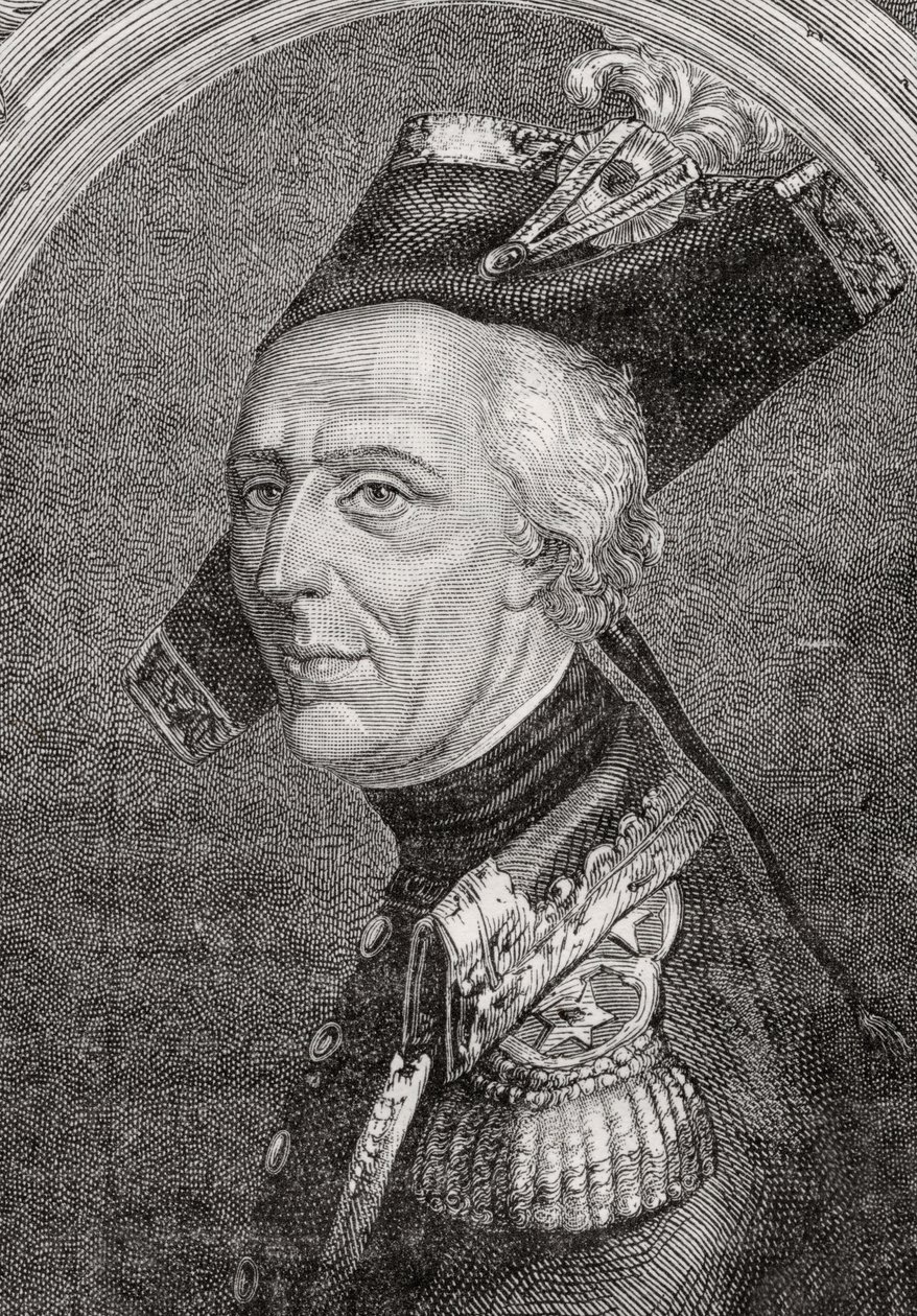 Generał Luc Auguste Dagobert de Fontenaille (1736-94) autorstwa French School