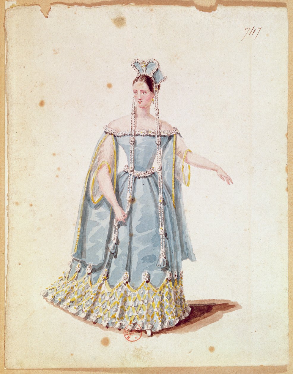 Mademoiselle Georges w „Isabeau de Baviere” autorstwa French School