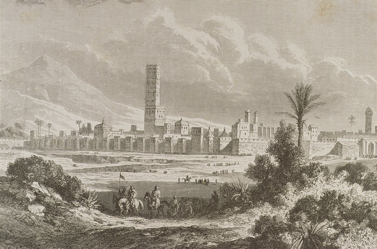 Marrakesz w latach 60. XIX wieku autorstwa French School