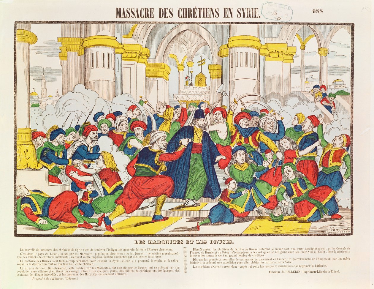 Masakra chrześcijan w Syrii, 1860 r autorstwa French School