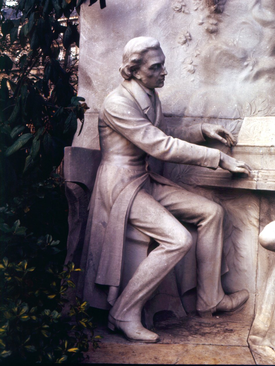Pomnik Fryderyka Chopina (1810-49) (marmur) (szczegół) autorstwa French School