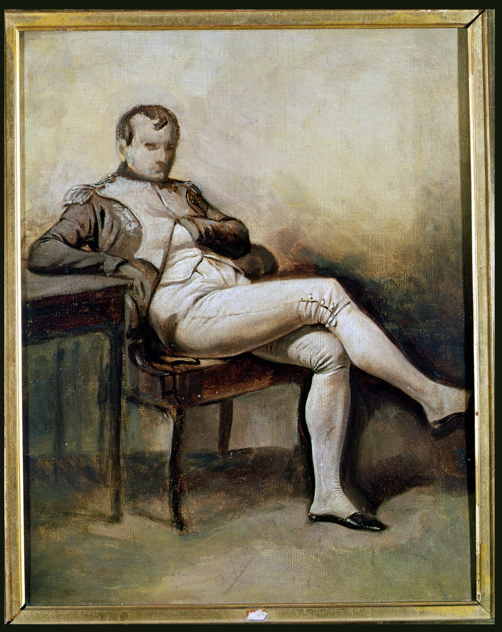 Napoleon I (1769-1821) w fotelu (grisaille) autorstwa French School
