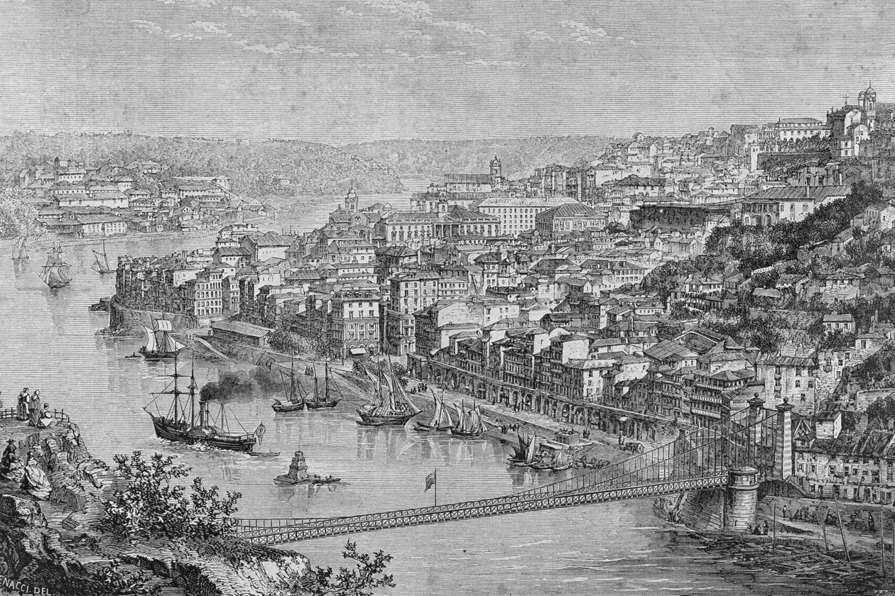 Porto w latach 60. XIX wieku autorstwa French School