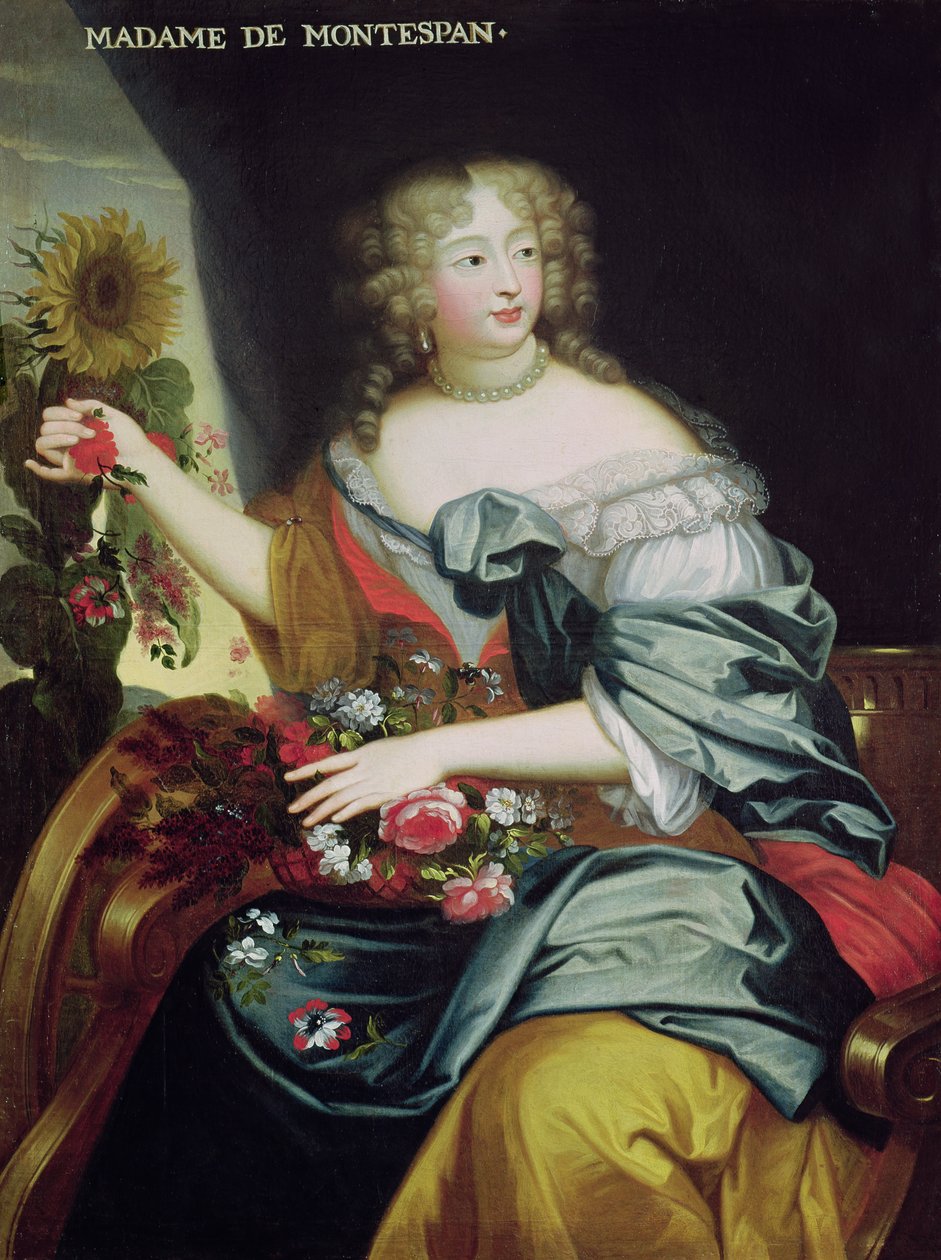 Portret Francoise-Athenaise Rochechouart de Mortemart (1641-1707) markiza de Montespan autorstwa French School