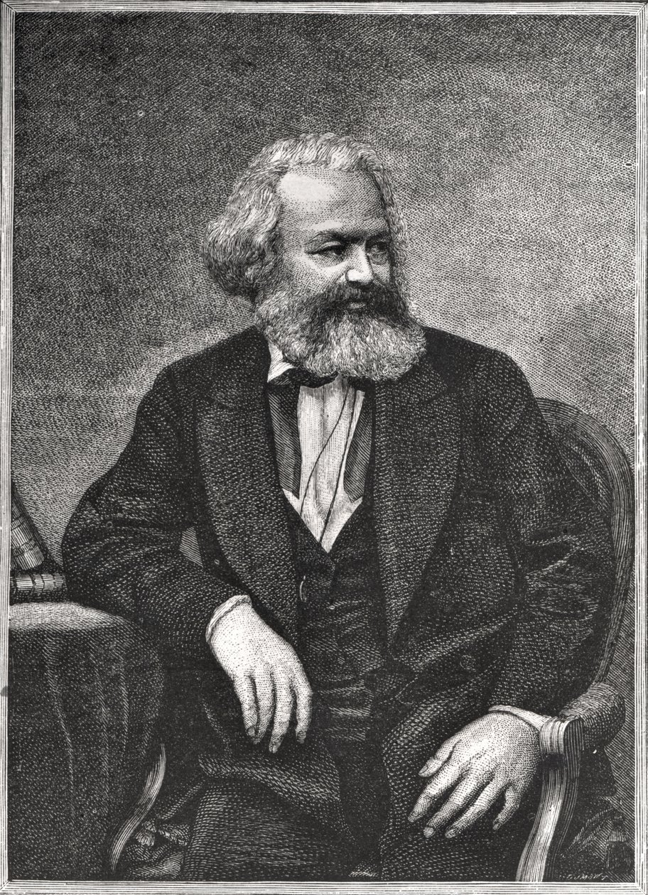 Portret Karola Marksa (1818-83) 1857 autorstwa French School