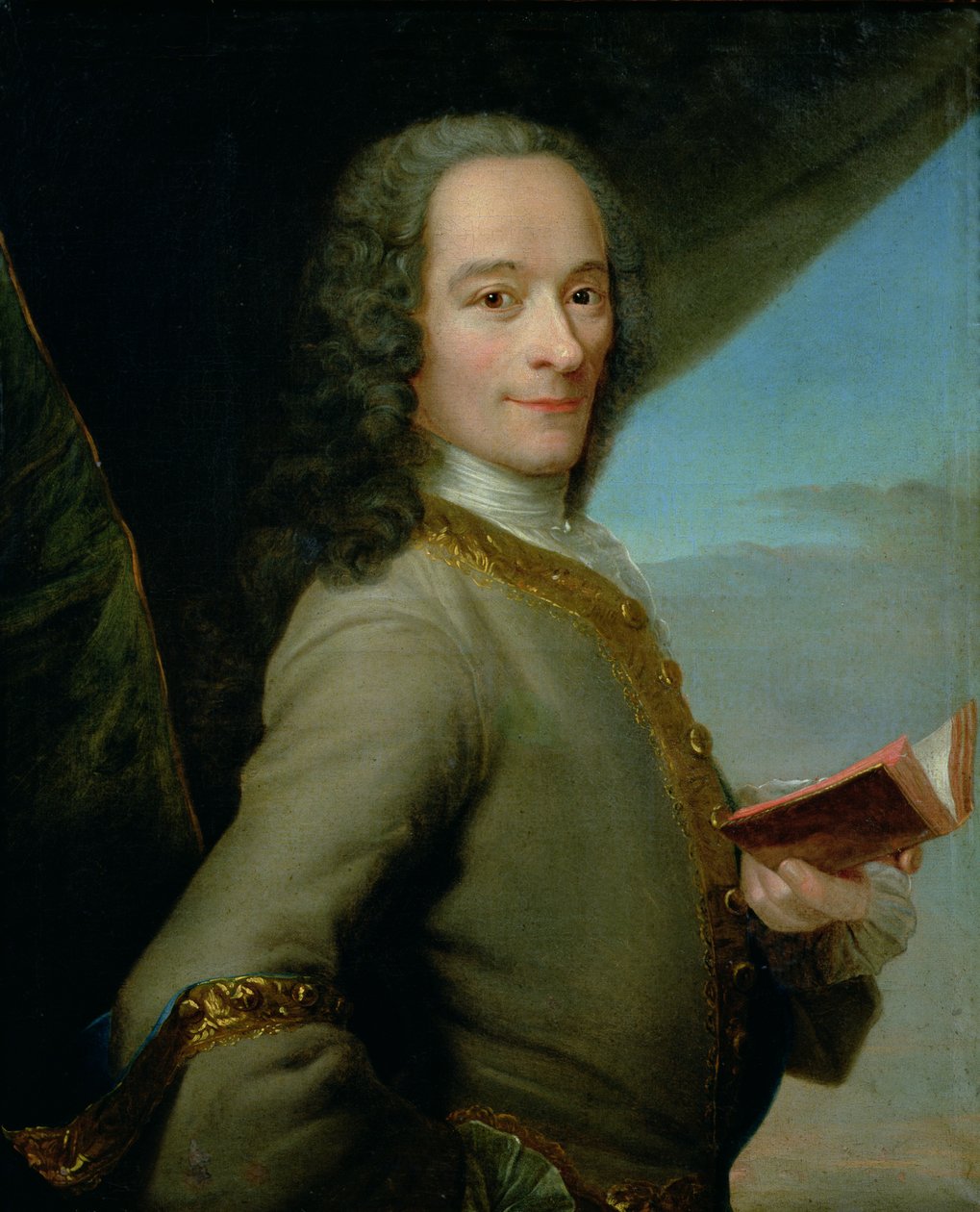 Portret młodego Woltera (1694-1778) autorstwa French School