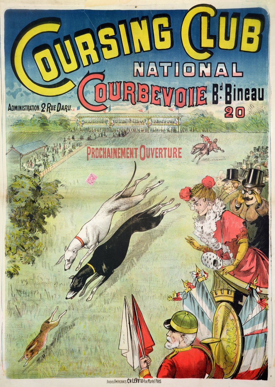 Courbevoie poli дахь Coursing Club-ийн нээлтийн сурталчилгааны зурагт хуудас autorstwa French School