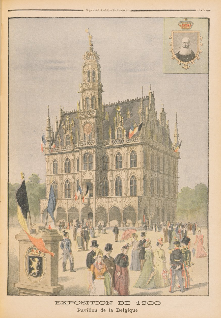 Pawilon Belgijski na Wystawie Światowej 1900, Paryż, ilustracja z „Le Petit Journal”, 8 lipca 1900 autorstwa French School