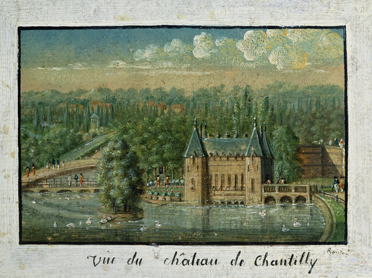 Chateau de Chantilly (په کاغذ باندې تیل) پولی autorstwa French School