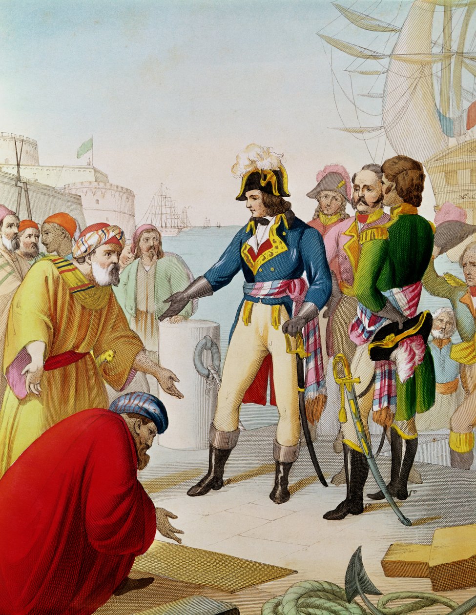 Wyokrętowanie Napoleona (1769-1821) w Aleksandrii w 1798 r. autorstwa French School