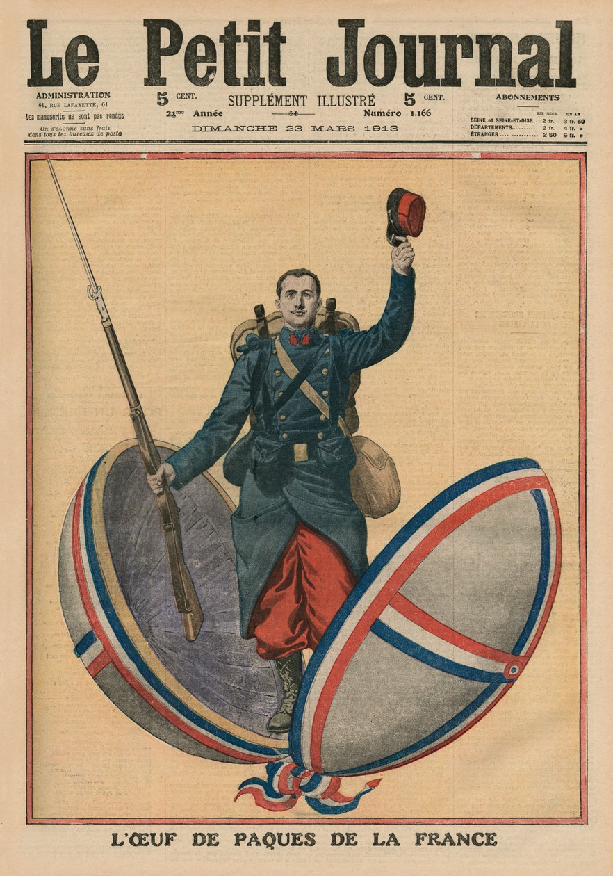 Francuskie jajko wielkanocne, ilustracja na okładce z „Le Petit Journal”, dodatek illustre, 23 marca 1913 autorstwa French School