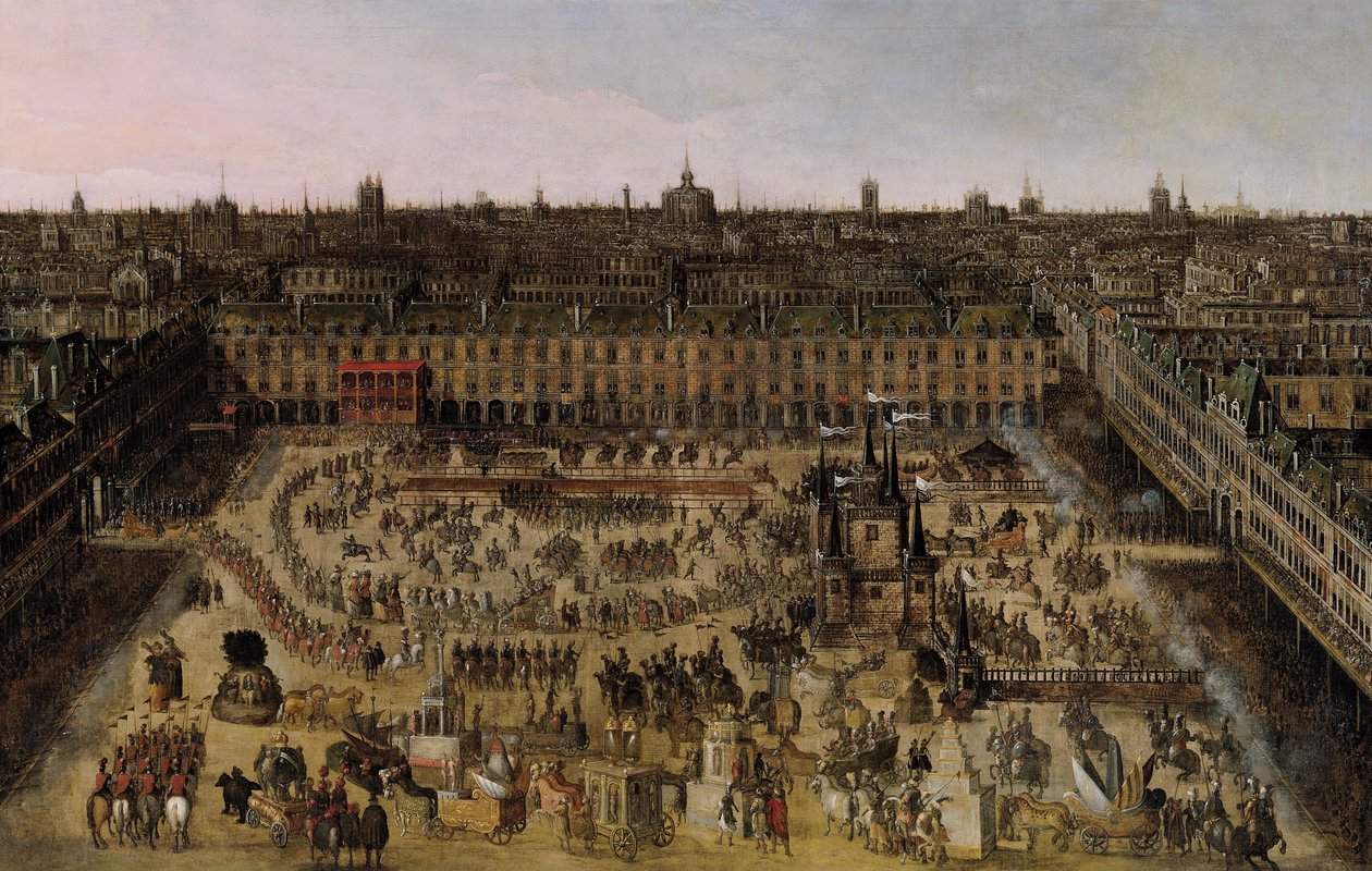 Place Royale i karuzela w 1612 r. autorstwa French School