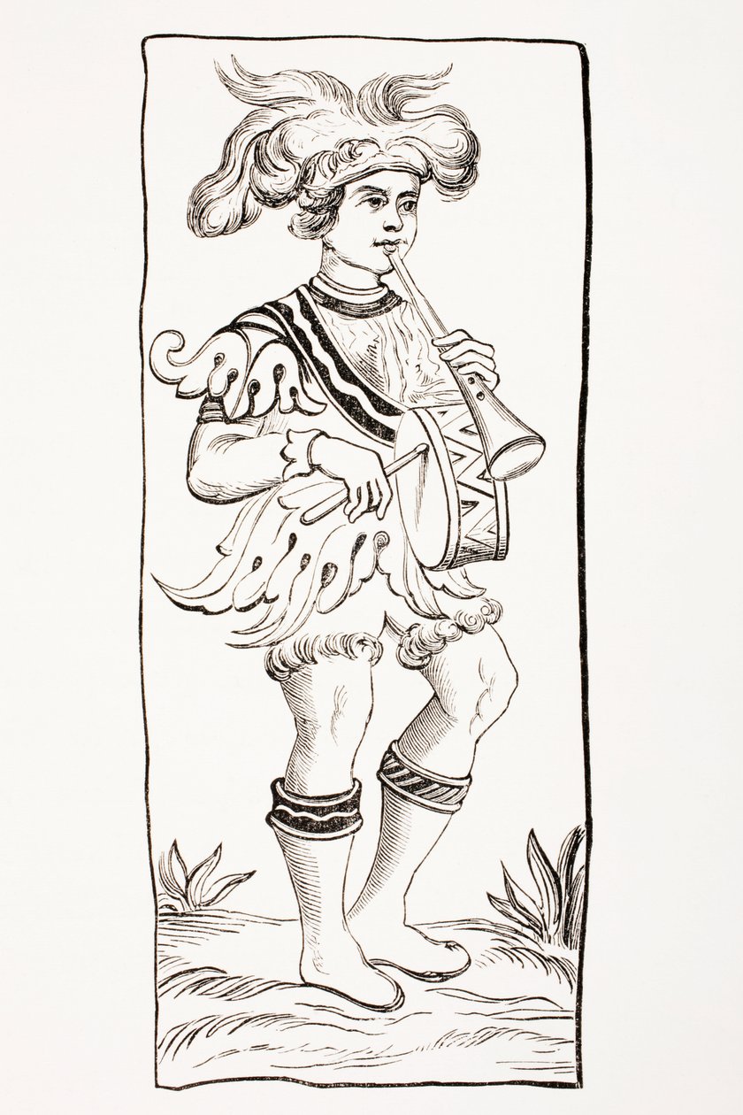 Karta jokera z XV-wiecznej talii tarota, z „Les Arts au Moyen Age”, opublikowana w 1873 r. autorstwa French School