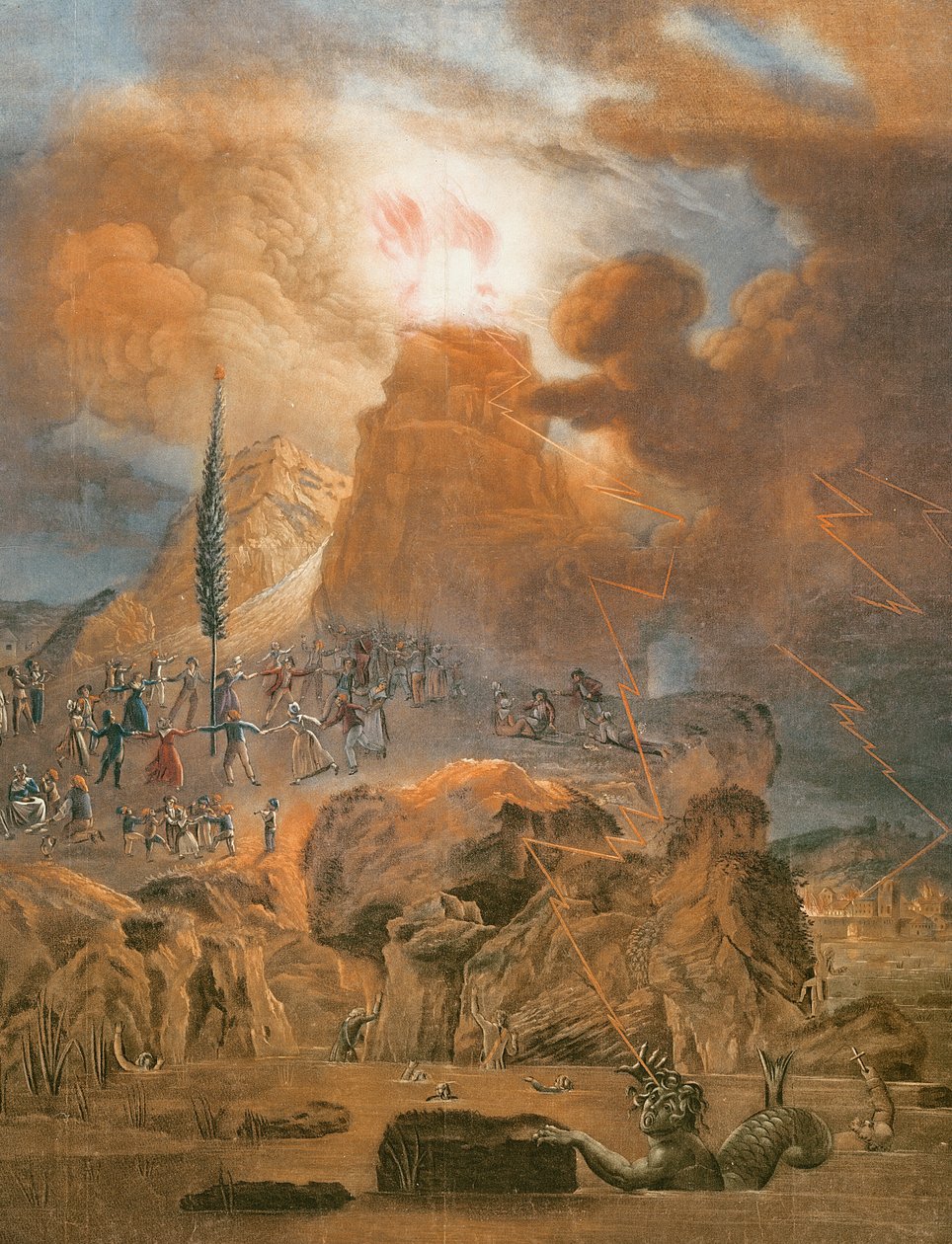 Triumf Góry, 1793 (kolorowe grawerowanie) autorstwa French School
