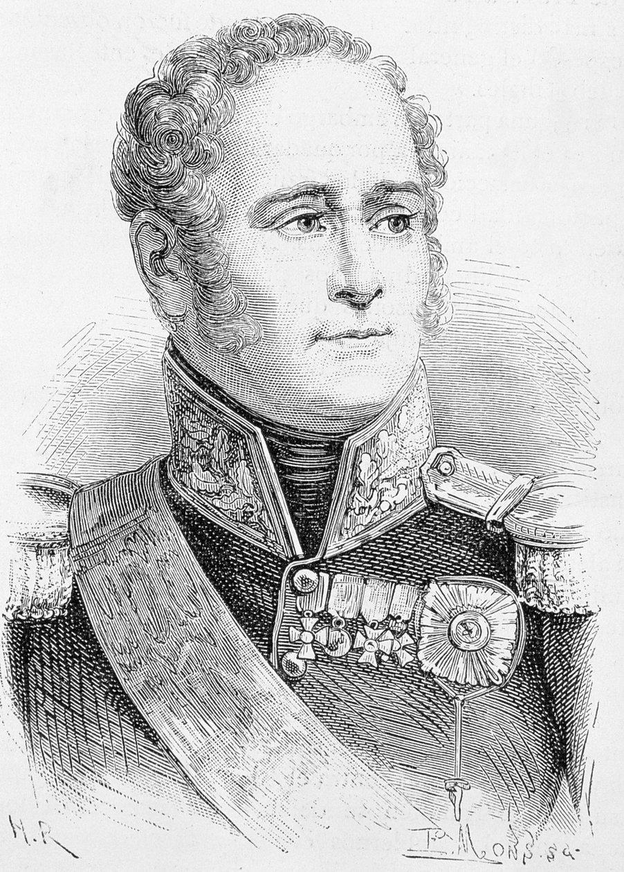 Car Rosji Aleksander I (1777-1825) autorstwa French School