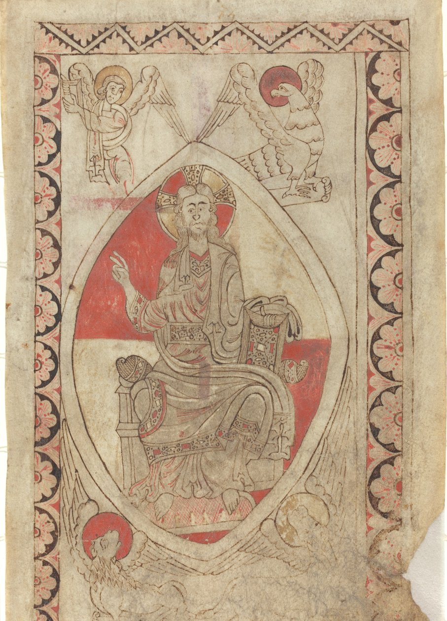 Chrystus w majestacie [odbyt] autorstwa French 12th Century