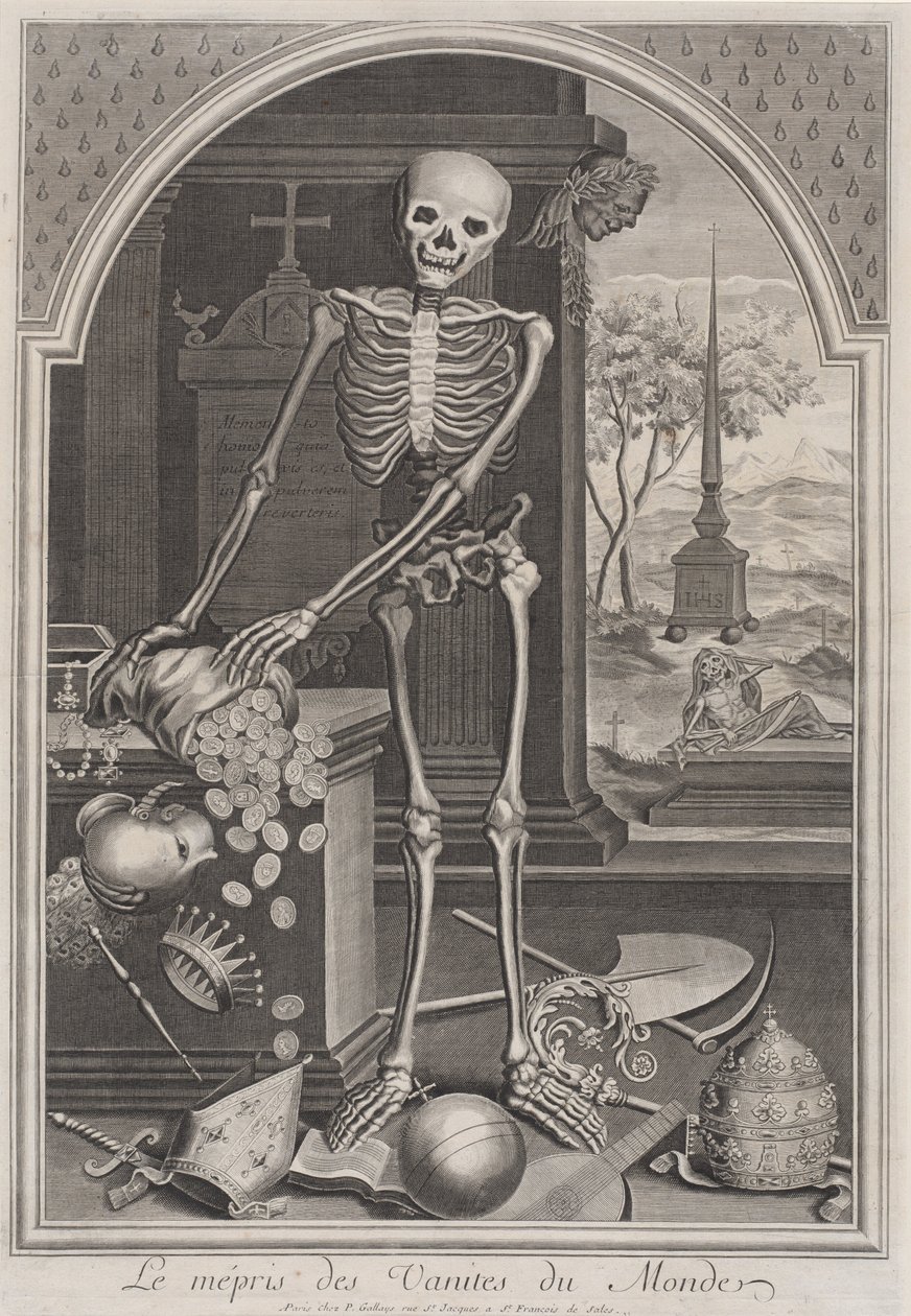 Śmierć ze świeckimi marnościami autorstwa French 18th Century