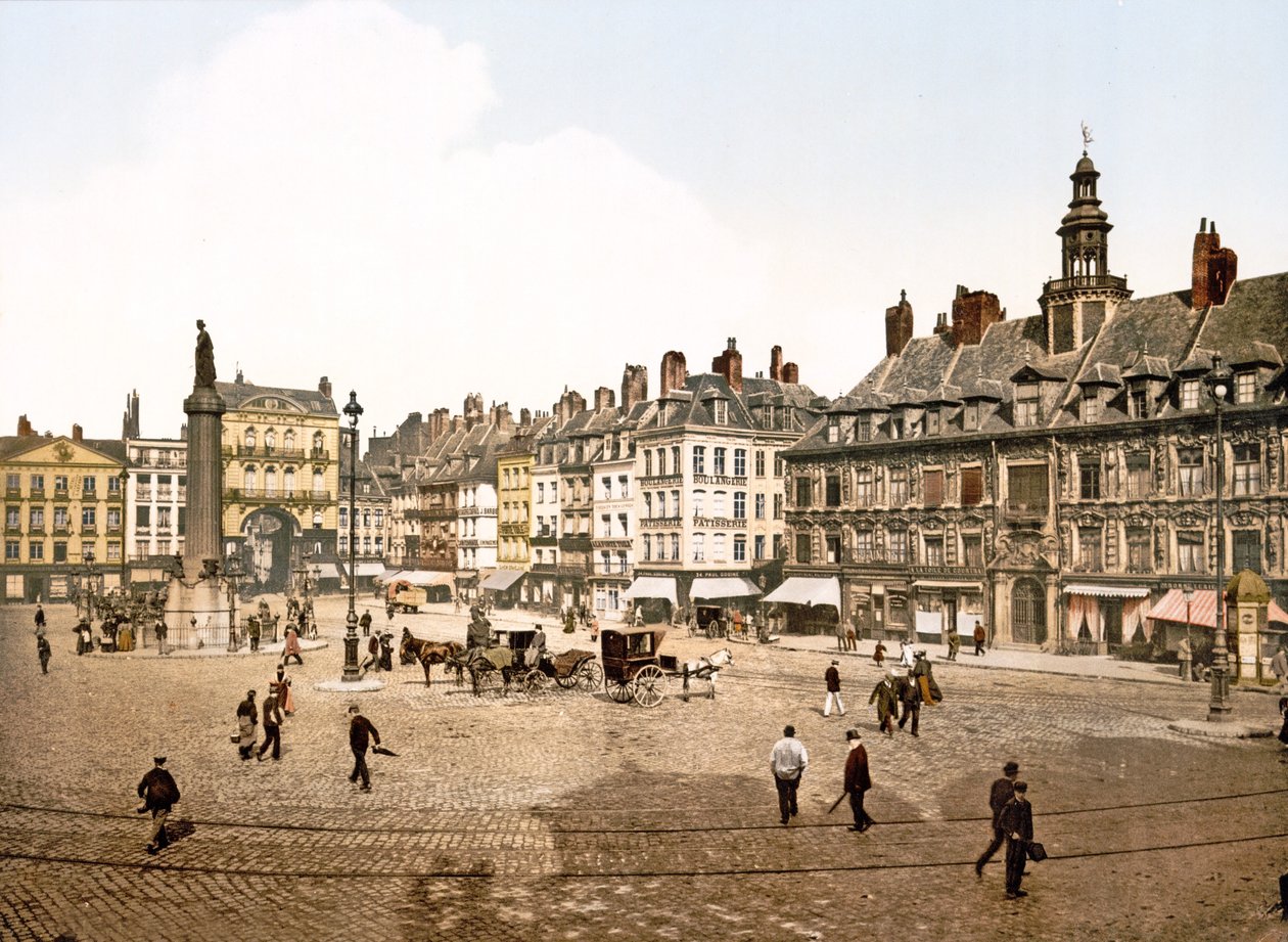 Place du General de Gaulle, Lille, 1890-1900 autorstwa French Photographer