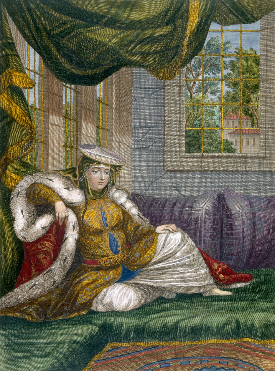 Żydowska kobieta w ceremonialnym stroju, ok. 1708 r. autorstwa French School