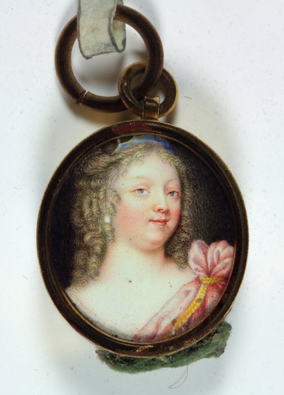 Dama w karmazynowej draperii (emalia) autorstwa French School