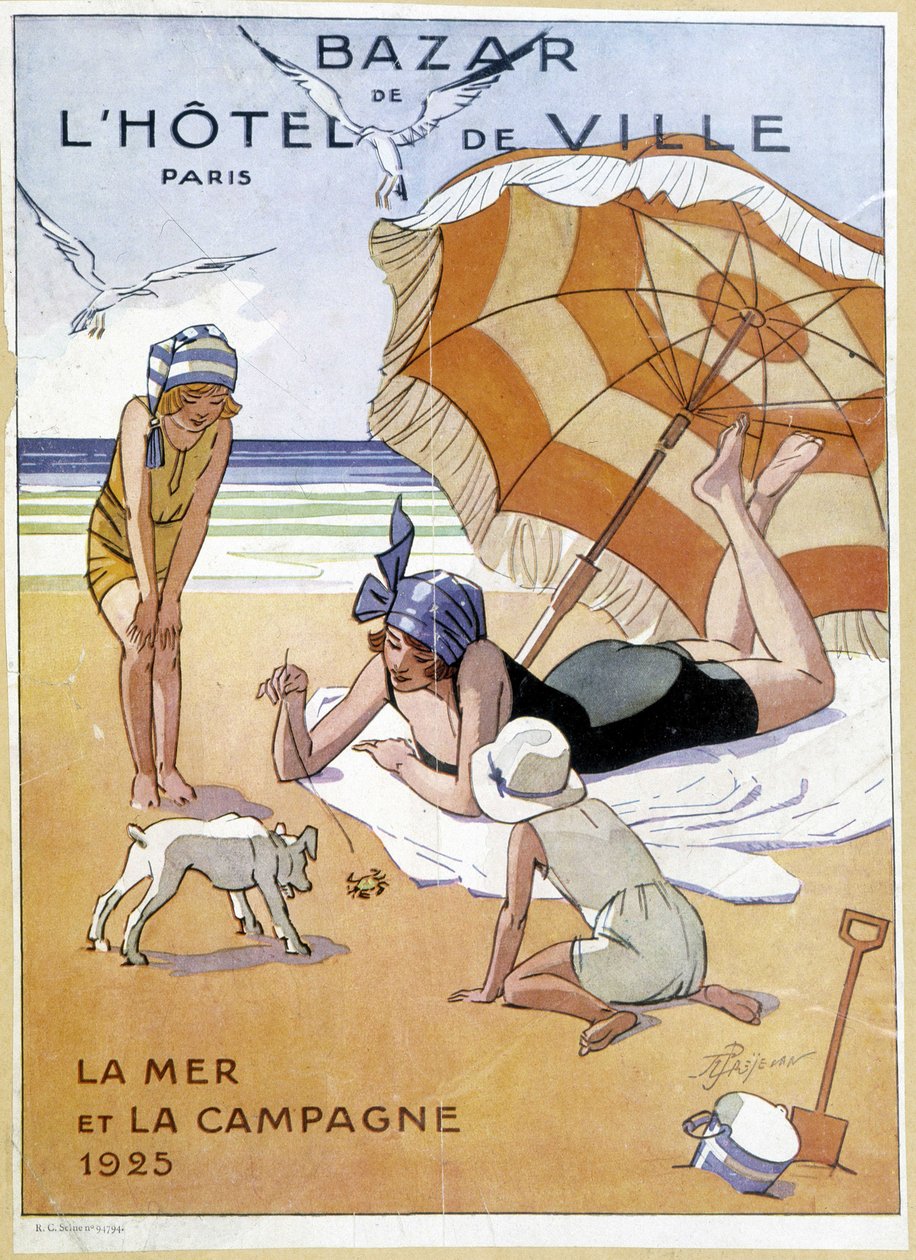 Reklama „”Bazar Hotel de Ville””. autorstwa French School