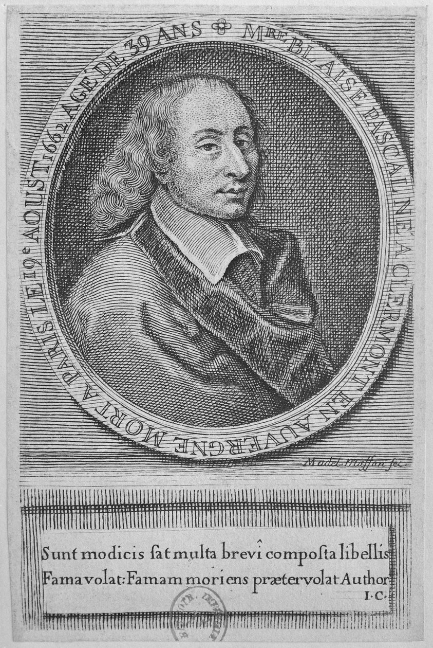 Blaise Pascal (1623-62) autorstwa French School