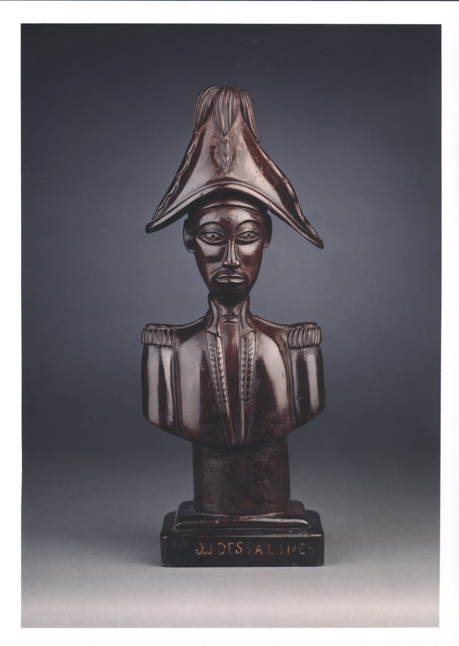 Popiersie Jean-Jacques Dessalines (c.1758-1806) (drewno) autorstwa French School