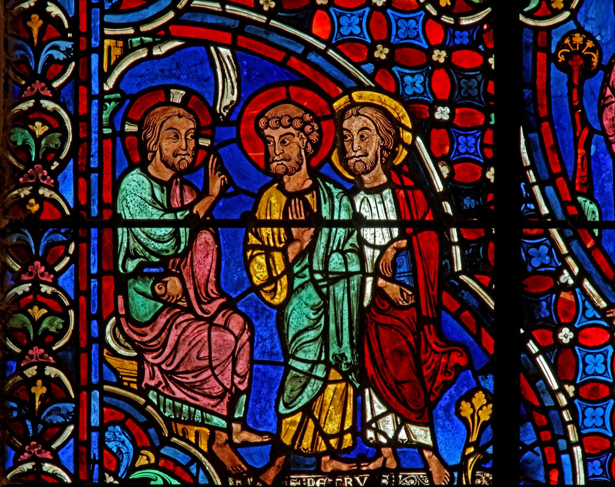 Chrystus - z 2 Apostołami (w0) autorstwa French School