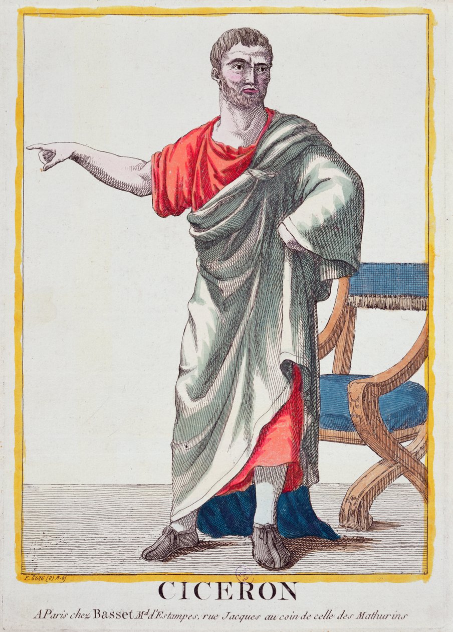 Cicero (kolorowy grawer) autorstwa French School