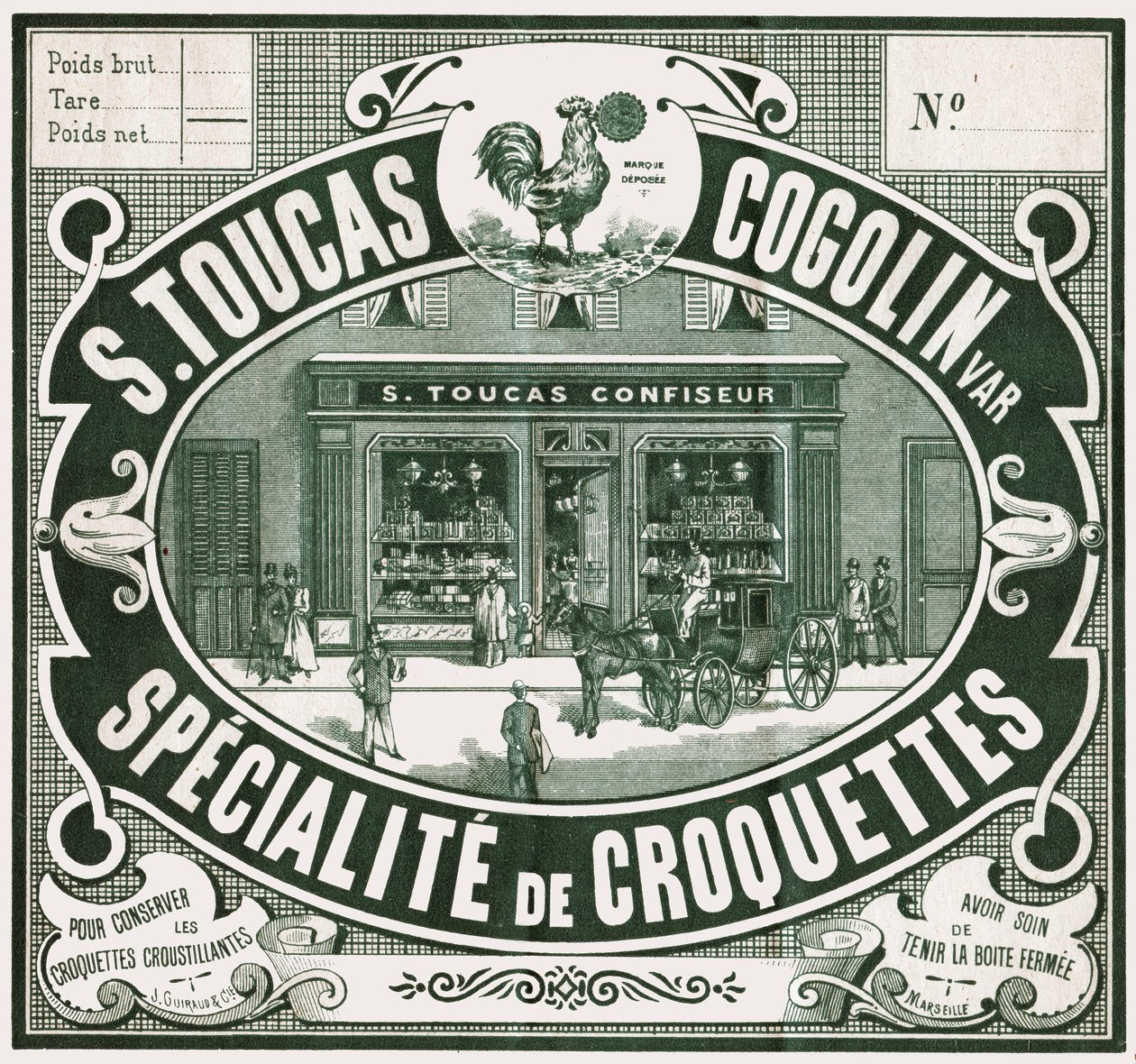 Front cukierniczy, ok. 1900 (grafika) autorstwa French School