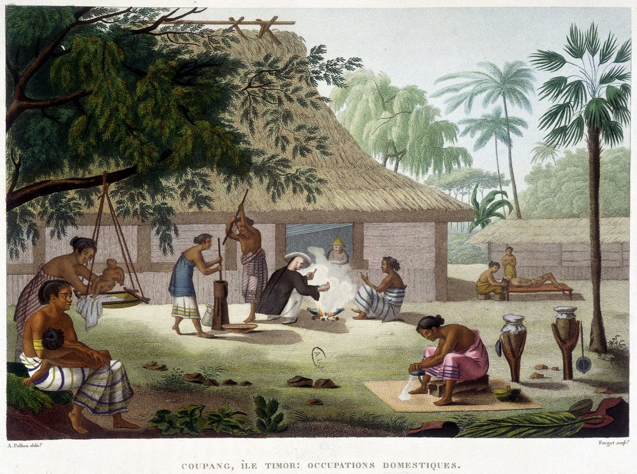 Zajęcia domowe w Coupang na wyspie Timor. autorstwa French School