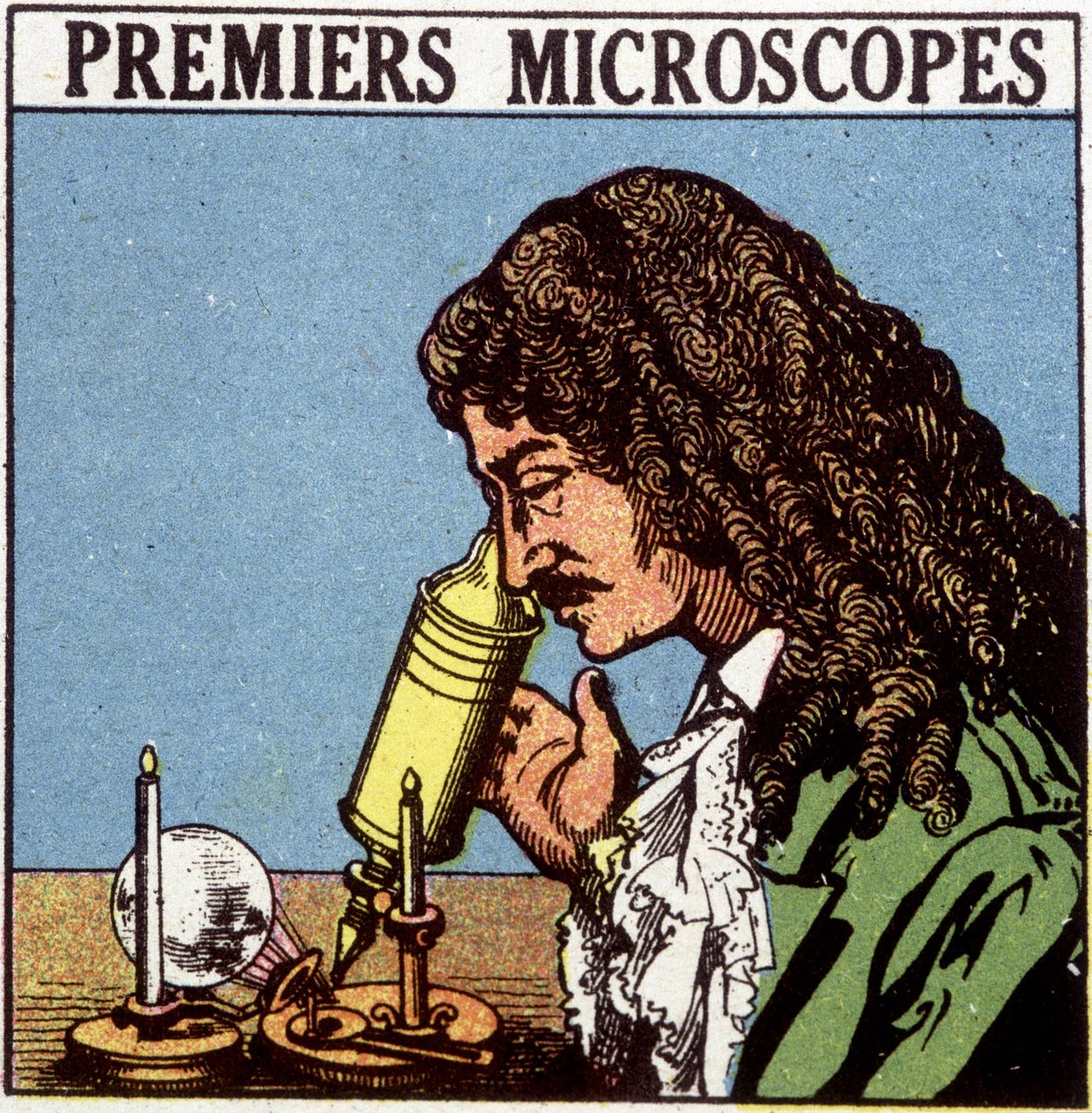 Pierwsze mikroskopy: Huygens. autorstwa French School