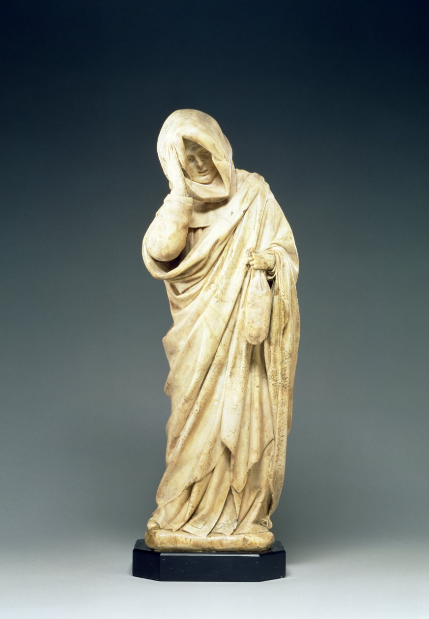 Pomnik nagrobny żałobnika, ok.1450 (alabaster) autorstwa French School