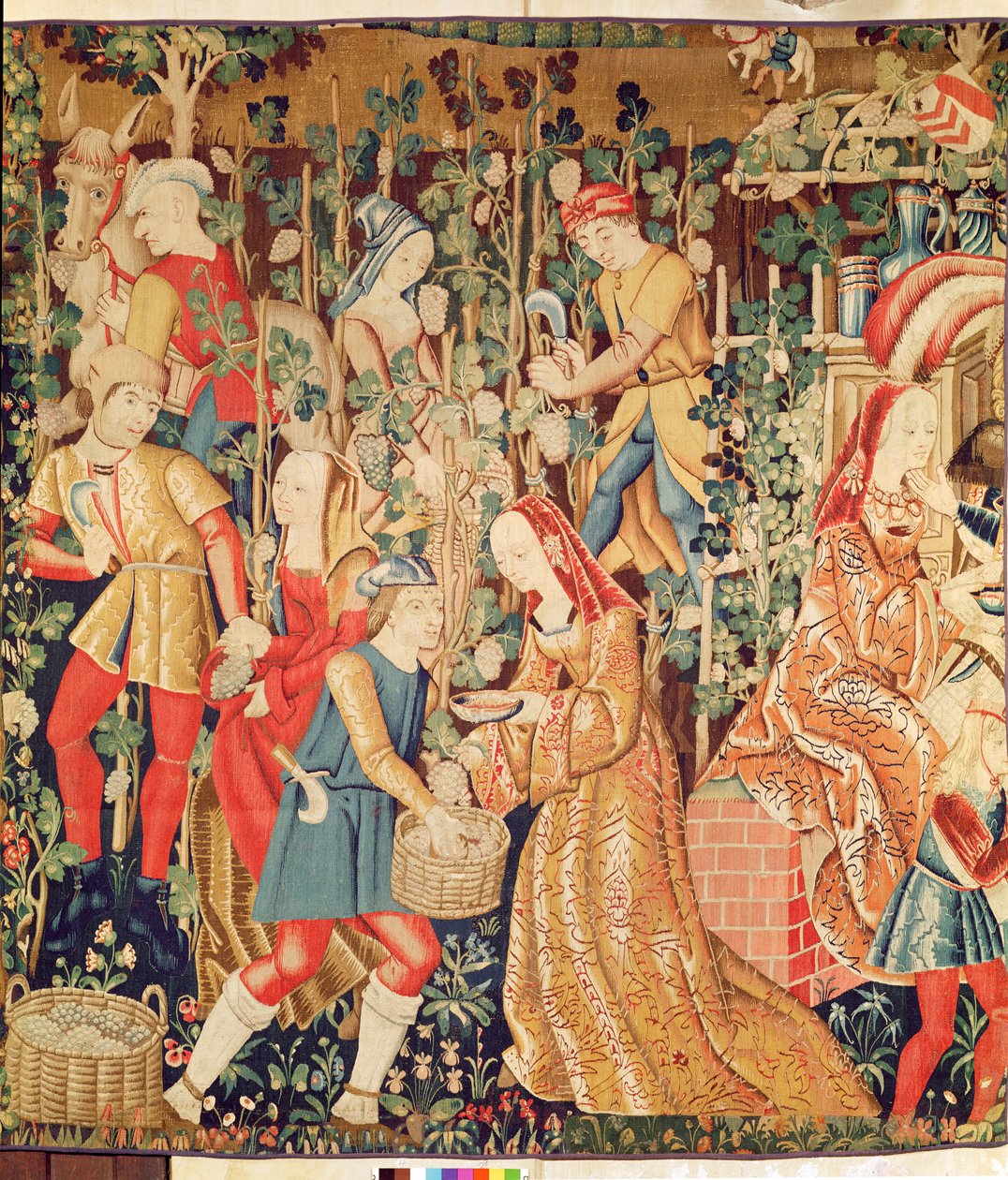 Gathering Grapes, fragment Zbioru winogron autorstwa French School