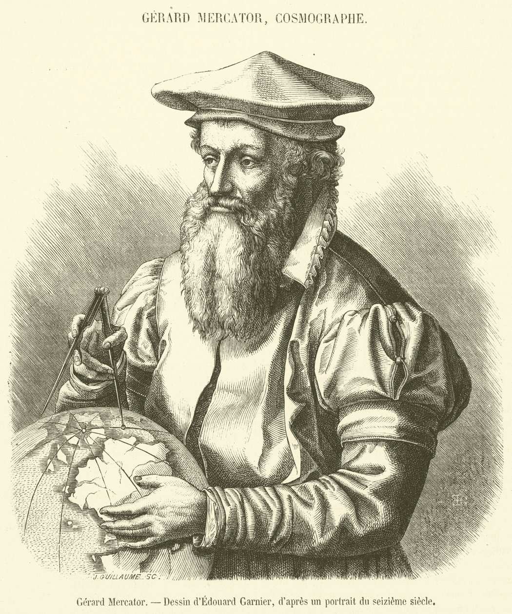 Gerard Mercator (grawerunek) autorstwa French School