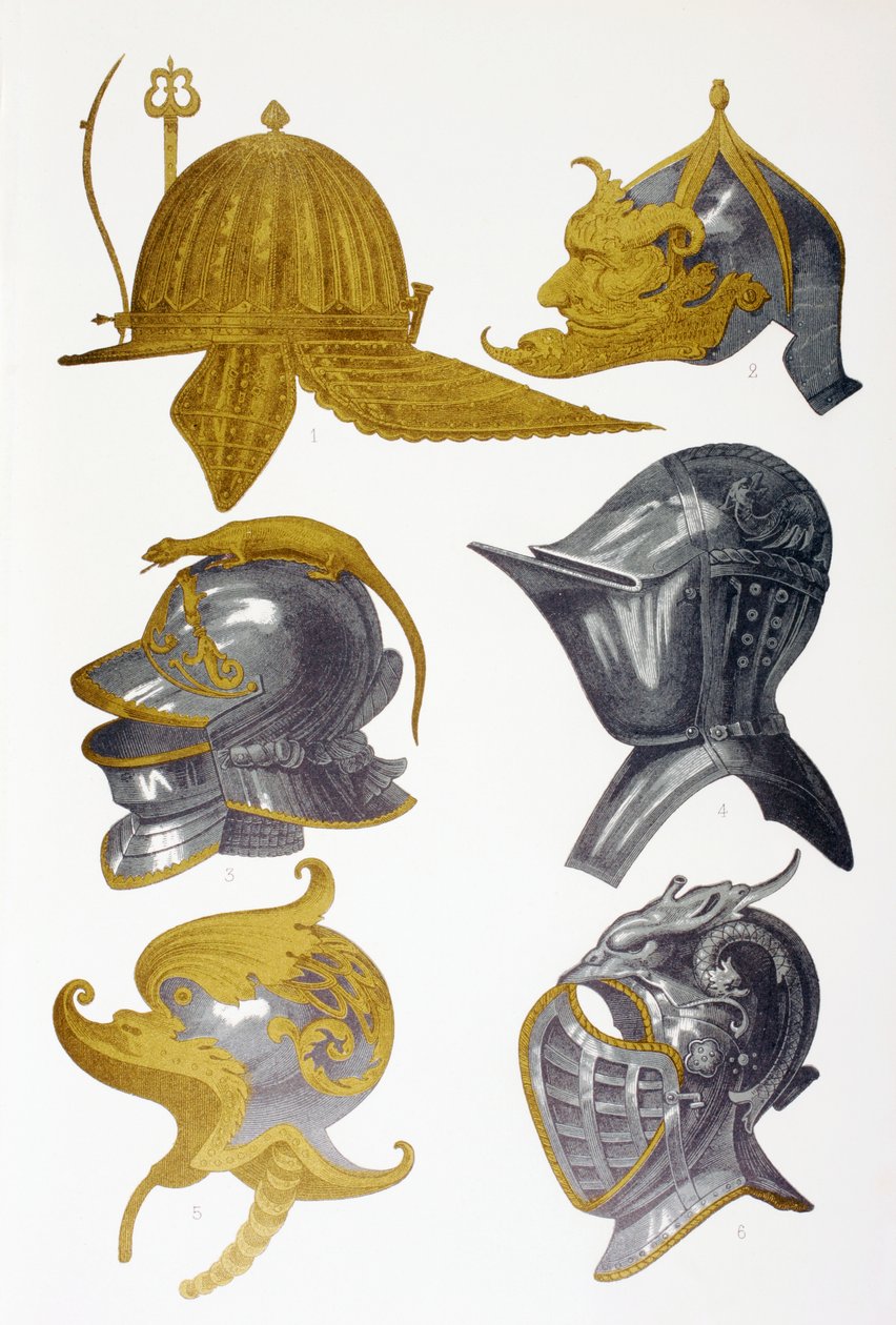Hełmy, 1873 autorstwa French School