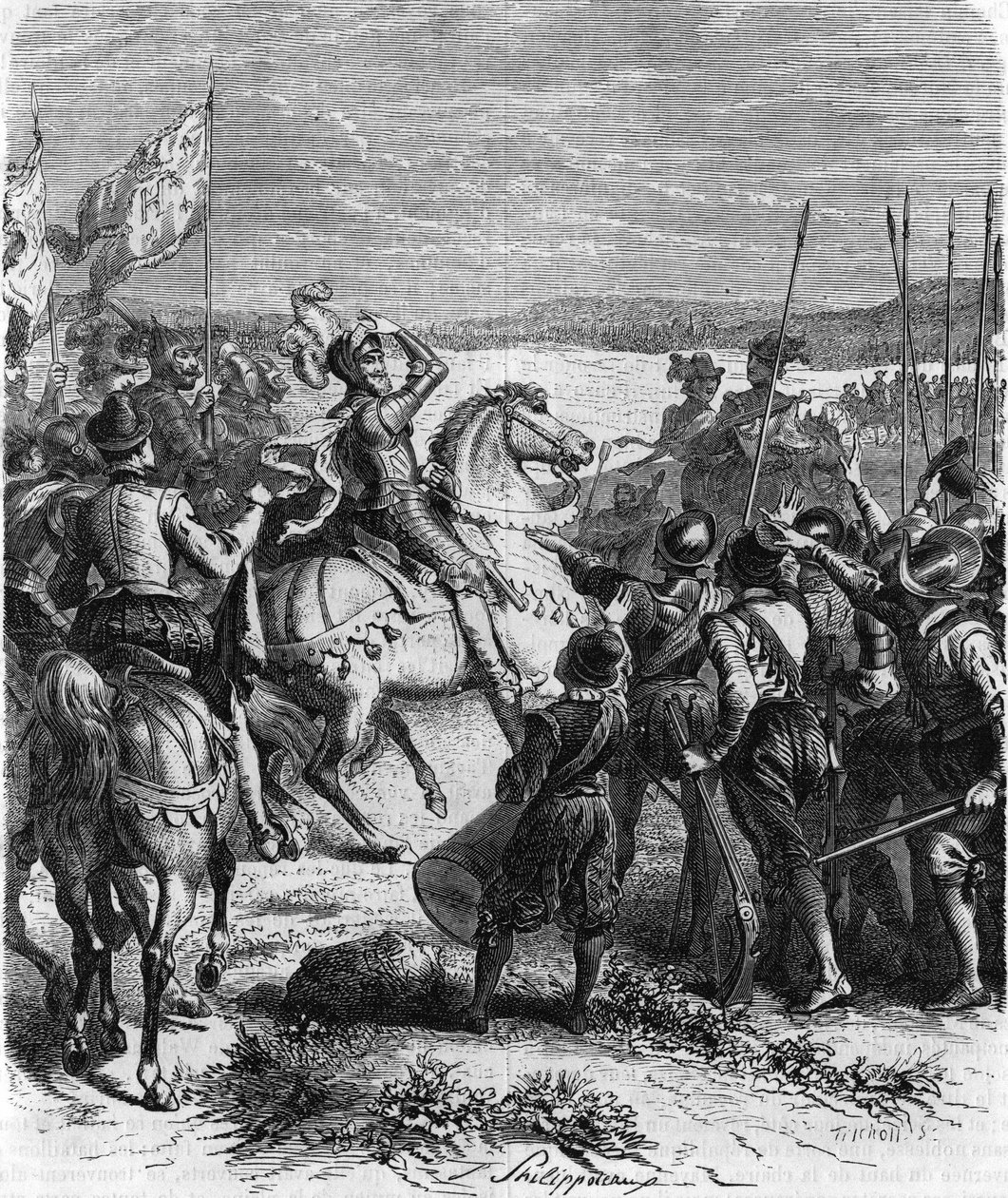 Henryk IV i Ivry, 14 marca autorstwa French School