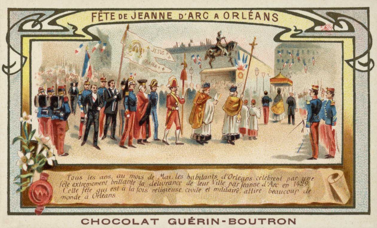 Joan of Arc Festival, Orlean, Francja (chromolitho) autorstwa French School